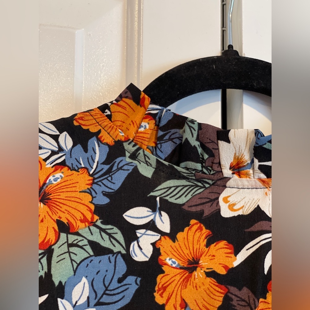 Flower Print A-Line Dress